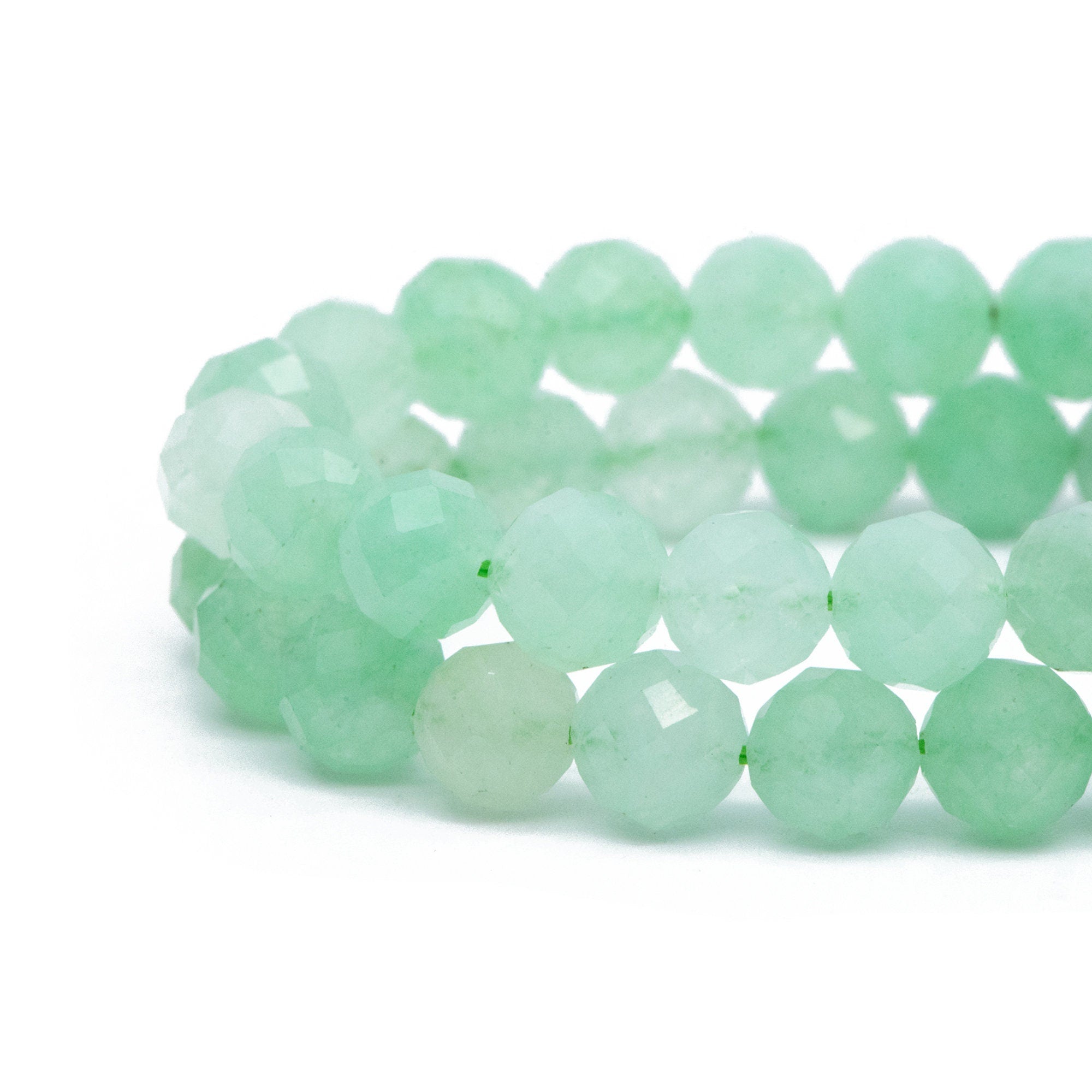 8mm Faceted Round Quartz Beads, Gemstone Beads, Full 15 inch strands (TR-025)